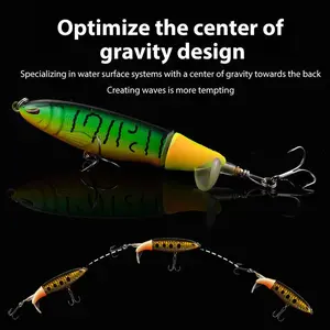 Artificial Fishing Lure, 13.5g Simulation Lure with Hook, 10cm Whopper Plopper, Swimbaits, Fishing Bait, Outdoor Fishing Gear