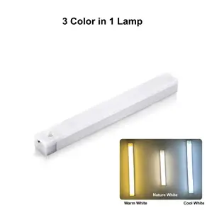 6-Pack LED Motion Sensor Lights USB-C Rechargeable Auto ON/OFF 3 Modes 10cm x 2cm Compact Design