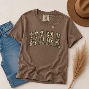 Comfort Colors Camouflage Mama T-Shirt, Mothers Day Gift, Mom T-Shirt, Retro Mama Tee, Gift For Mom, Varsity Mama TShirt, Duck Camo Mama TShirt TrendWear USA