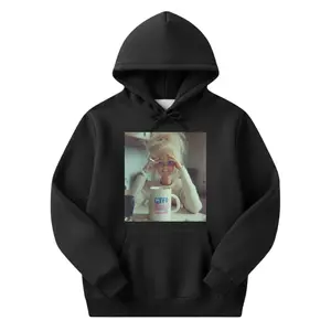 GTFO Barbie Smoking Hoodie, Funny Morning Mood Graphic Apparel, Sarcastic Doll Aesthetic Hoodie, Trendy Pink Streetwear, Comfortable Cotton Clothing