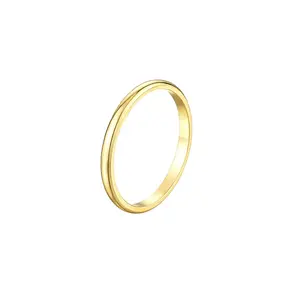 High Polished Plain Dome Wedding Band Ring 18K Gold Band Ring Classic Ring Jewelry For Men Women Unisex