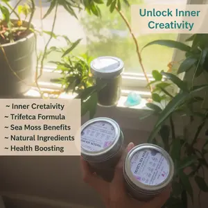 Inner Creativity Trifecta Sea Moss, Organic Wellness Infusion, Edible Collagen-Rich Minerals & Antioxidant Rich Blend Health Supplement
