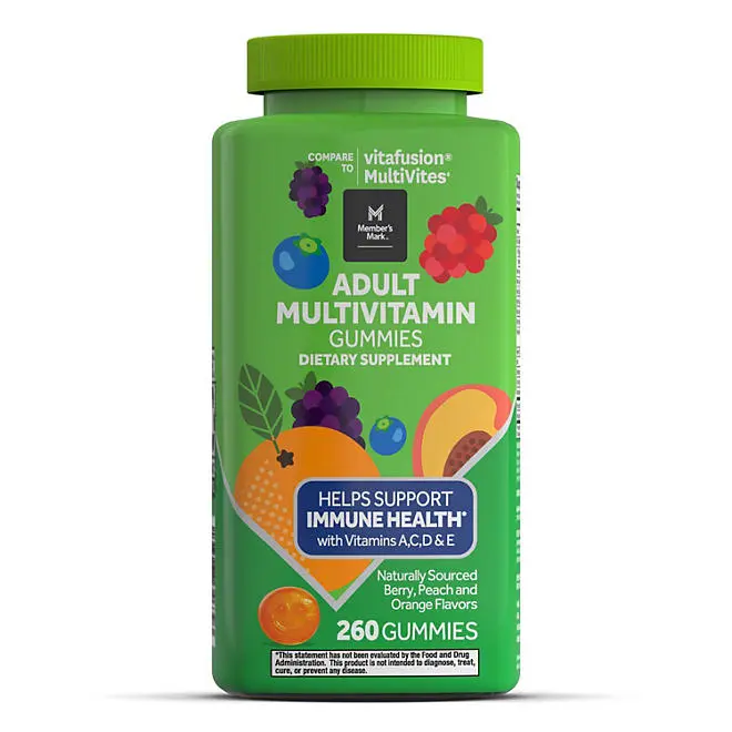 Member's Mark Adult Multivitamins Gummies (260ct.) Compare to Vitafusion Multivites Dietary Supplement