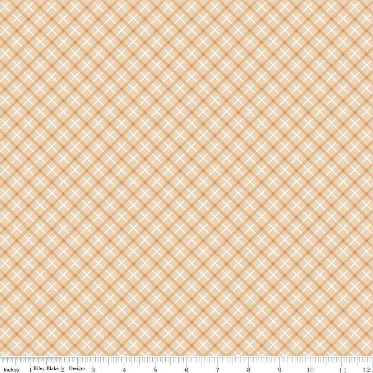 Fabric Riley Blake Brown Plaid Special Delivery by the Quarter Yard C15281-BROWN