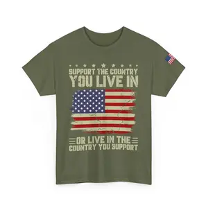 American Patriotic T-Shirt, National USA Pride Shirt, Country Support Top, Political Statement Clothing, USA Flag Apparel, MAGA