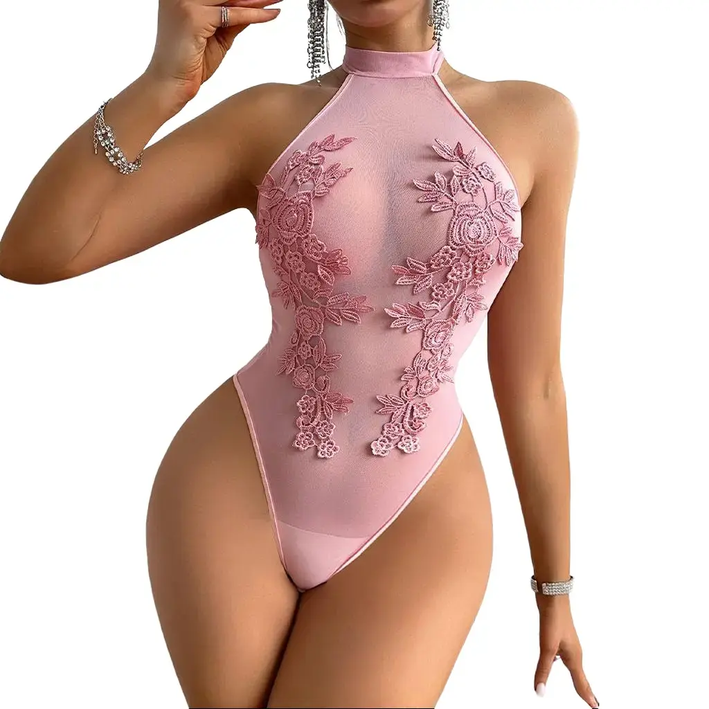 Avidlove Women's Mesh Sheer Floral Embroidered Bodysuit Avidlove Women's Mesh Sheer Floral Embroidered Bodysuit