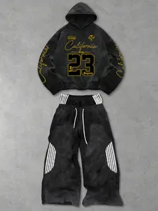 Men's Fall Winter Casual Two-Piece Sports Set, Streetwear Tracksuit Set, Comfortable Fashion, Sporty Style, Perfect for Daily Wear, Ideal for Sports and Leisure Activities