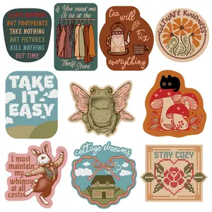 Cottagecore Sticker Extra Large Stickers for Adults Funny Adhesives with Memes Funny Stickers with Colorful Graphic Decals Funny Camping  Multi
