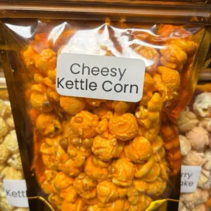 LG Omar’s Famous Popcorn - Gourmet Popcorn - Cheesy Kettle Corn Flavor - Snack, Crunchy, Crispy