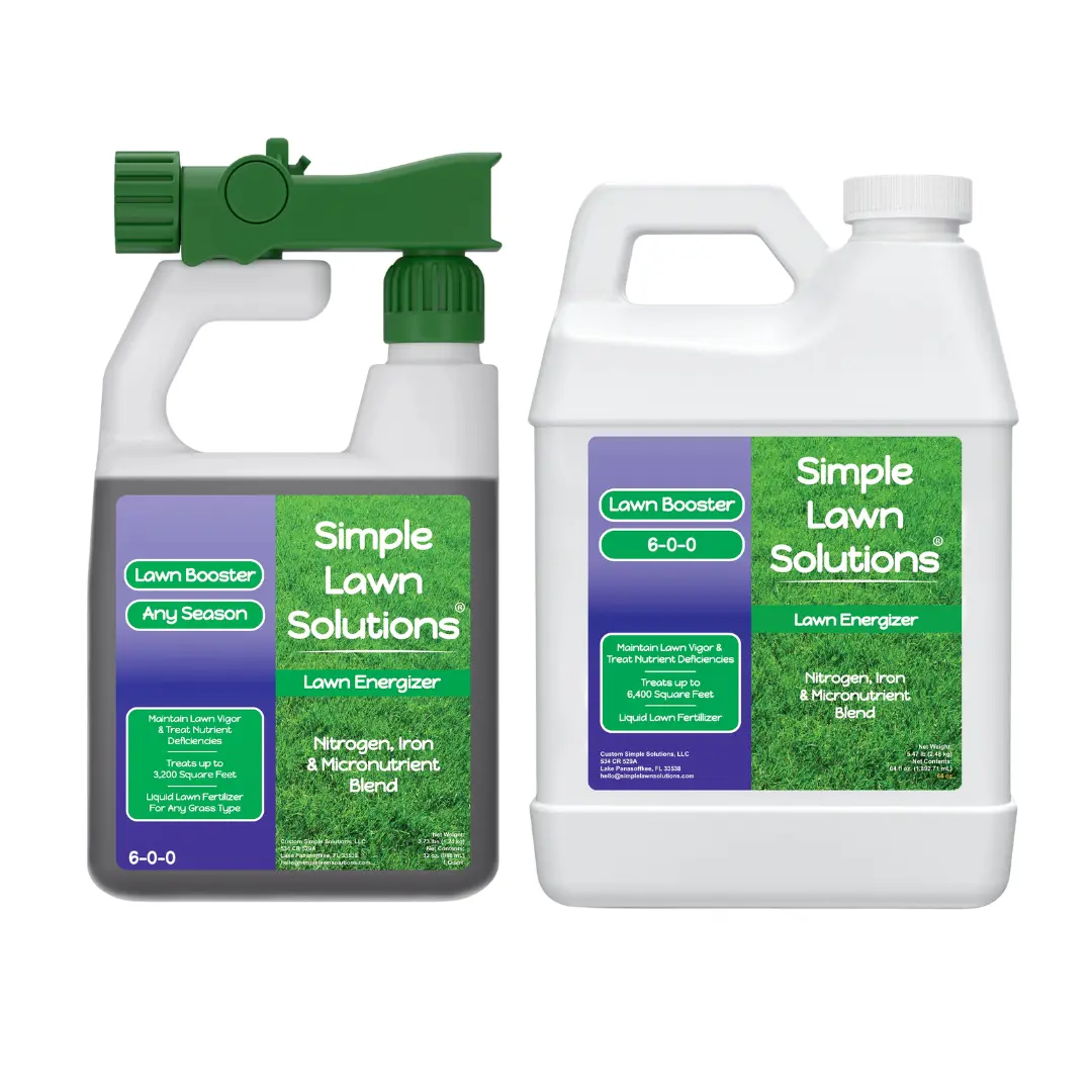 Liquid Iron & Nitrogen Lawn Fertilizer Lawn Booster - Fast Green Grass Energizer - Lawn & Turf Care - Ready-to-use Attached Sprayer - 32 oz
