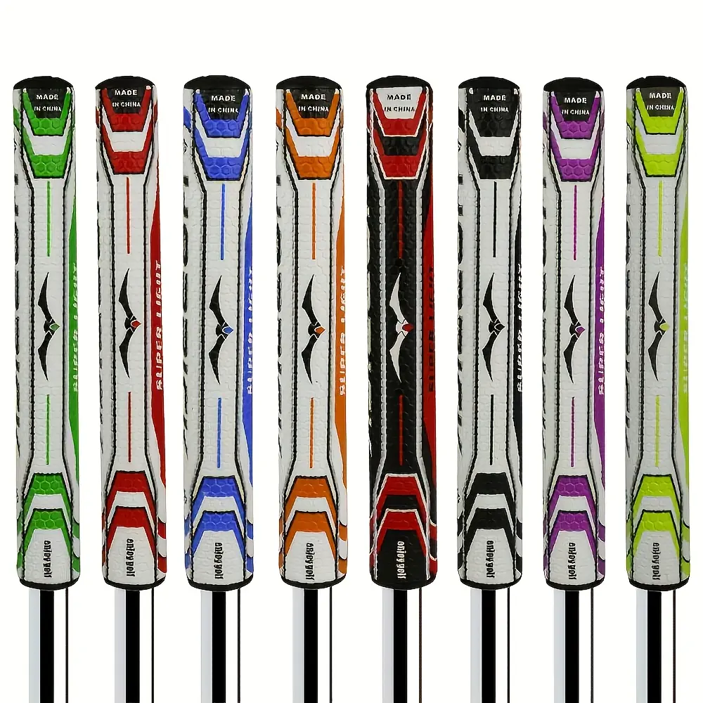 Unisex Standard Rubber Anti-Slip Golf Grip, Golf Accessories with Hex Textures for Enhanced Stability, Precise Control, Reduced Hand Fatigue, Suitable for Putters & Irons, Multi-Color Design