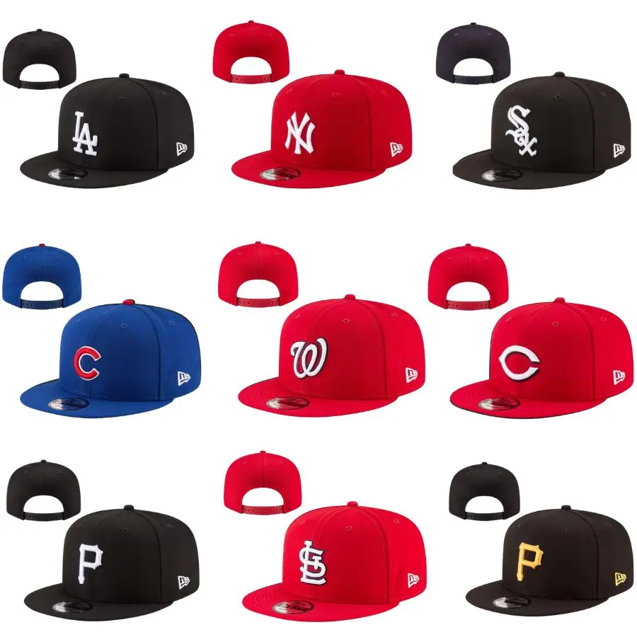 New Era Snapback Baseball Hat – Athletics, Seattle Mariners, LA Dodgers, NY Yankees, Chicago White Sox, Cardinals, Nationals, Pirates, Braves, Guardians – Adjustable Flat Brim Cap for Men Women, Urban Streetwear, Sports Fan Gear, Gorra Unisex USA