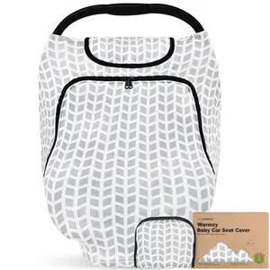 KeaBabies Winter Car Seat Cover Baby, Newborn - Universal Fit Infant Carseat Covers Baby Girl, Boy, Breathable, Lightweight Blanket, Easy to Use Stroller Canopy, Rain, Wind, Sun Shade