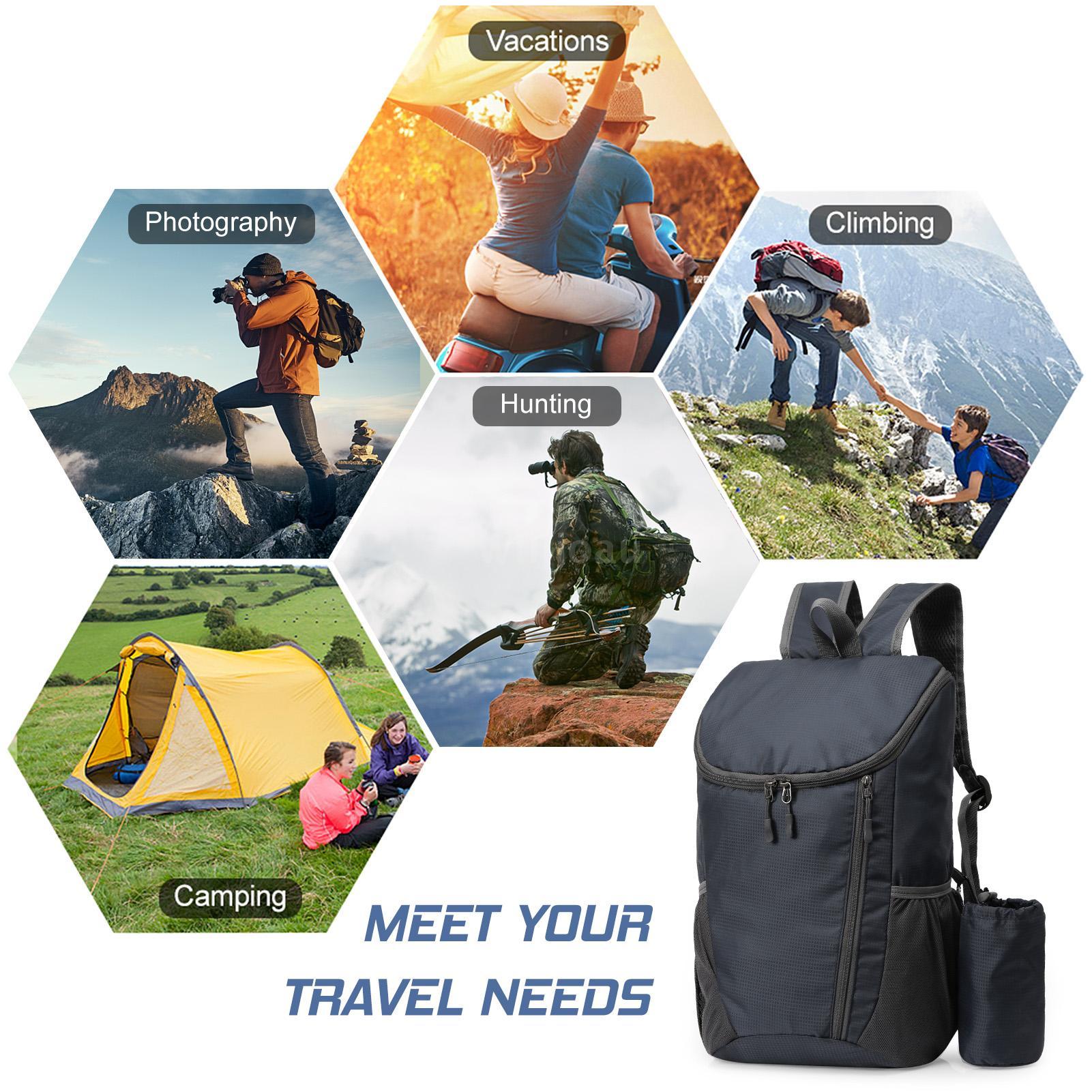 Foldable daypack, small camping backpack, hiking backpack, lightweight waterproof packable backpack for men and women