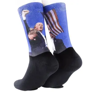 Funny President Trump Parody Print - Set of 3 Pairs for 2024 Election Men's Socks - Ideal for MAGA Fans - Man, Menswear funny sock