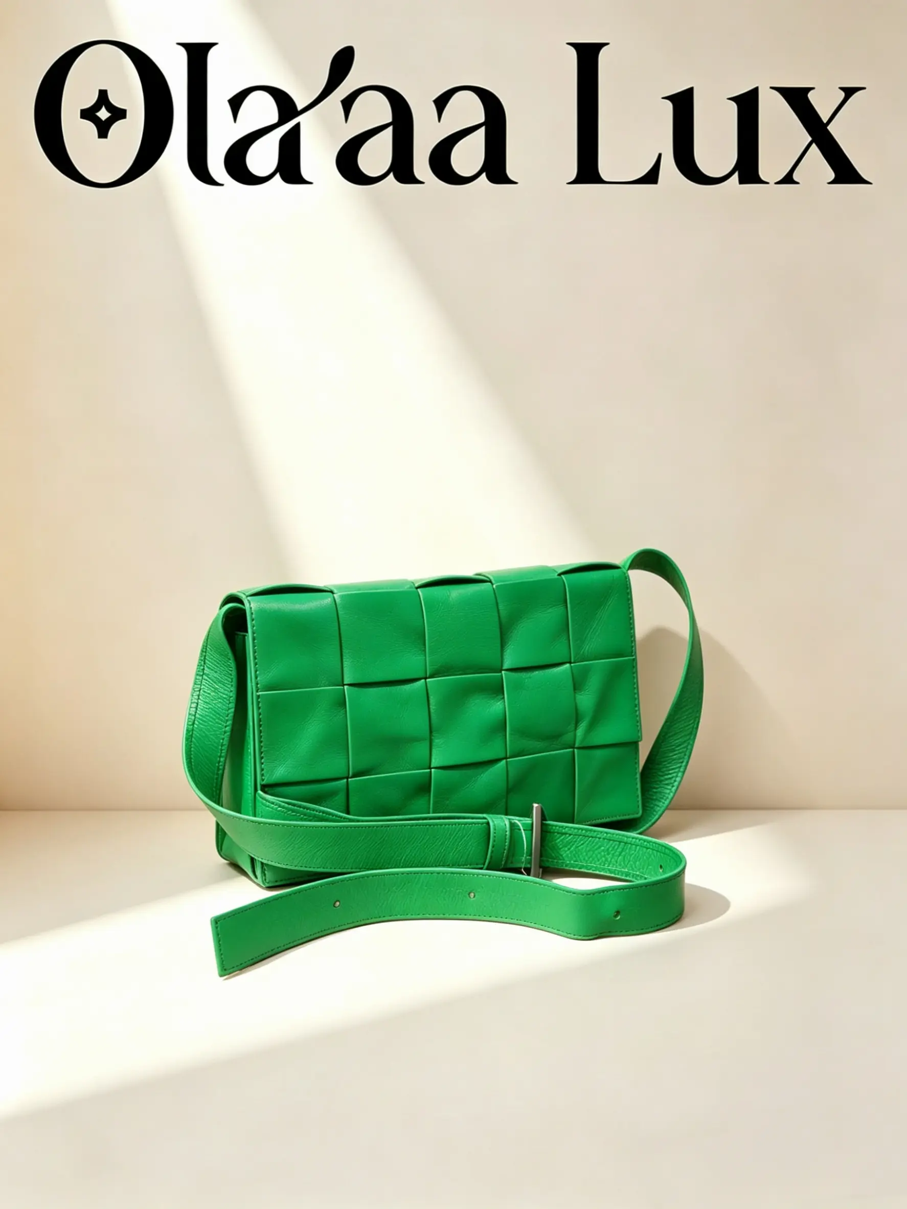 Pre-owned BOTTEGA VENETA Bright Green Intreccio Woven Cassette Bag, Lambskin Adjustable Strap Crossbody PurseC19493563388