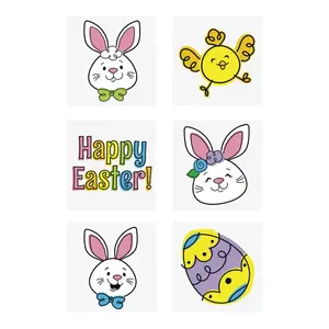 Charming Happy Easter Temporary Tattoos - 72 Pc. for Fun Celebrations