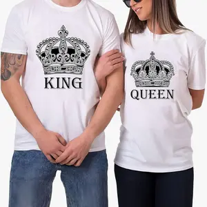 King and Queen Shirts Couple Matching Shirts His Her CouplesHusband Wife Shirts Valentine t-Shirts