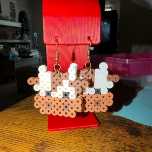 KraftedbyKailee Brown MooMoo Cow Earrings