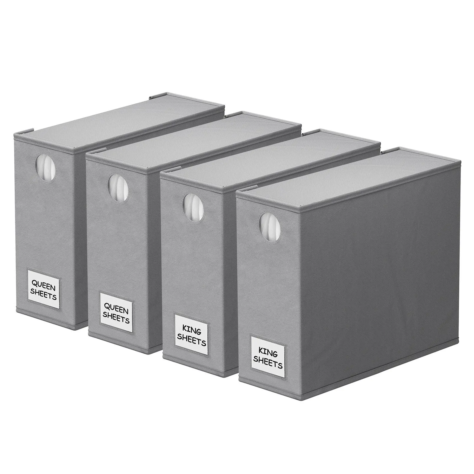SpaceAid 4 Pack Bed Sheet Organization Folder in Gray
