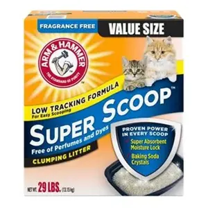 Arm & Hammer  29 lbs Fragrance Free Super Scoop Clumping Litter