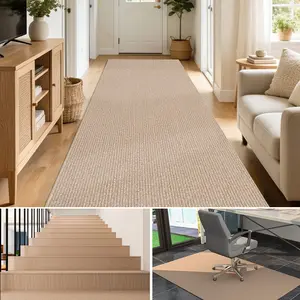 Self-Adhesive Carpet & Rug, Cut-To-Fit Design, Ideal for Bedroom Living Room Kitchen Office, Durable Home Decor Staircase Mat
