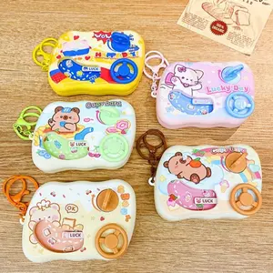 1PC Decompression Car Keychain, Plastic Animal Car Cartoon Keychain, Unique Bag Accessories, Car Key Accessories, Decompression Toys, Ideal Christmas and Thanksgiving Gifts