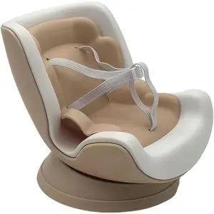 Doll Car Seat for 17cm Dolls with Universal Air Vent Clip & Desk Stand, Cute Stylish Brown Decoration for Anime & Toy Collectors (NO Doll) (Khaki&White)