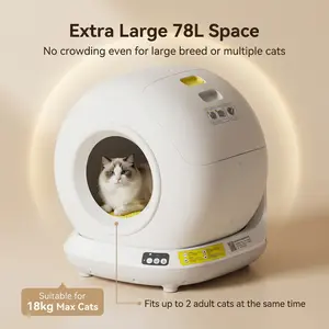 SVE Automatic Cat  Box AutoScooper 78L Self Cleaning Cat  Box, Automatic  Box stainless steel litter