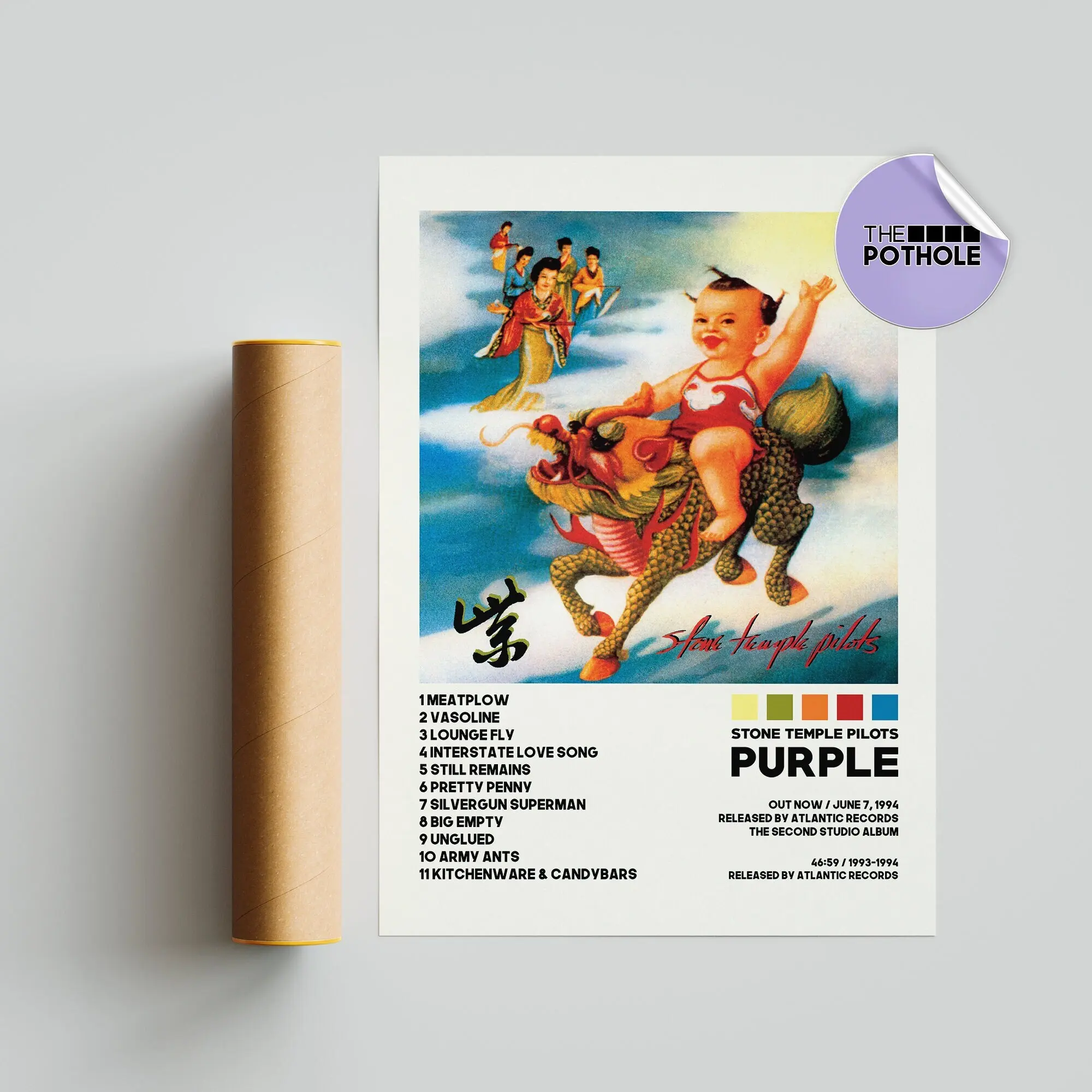 Stone Temple Pilots Posters, Purple Poster, Stone Temple Pilots, Purple, Album Cover Poster, Poster Print Wall Art, Poster No Frame 