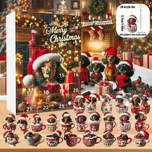 Christmas Blind Box Sausage Dog Cup Hanging Ornament, Holiday Atmosphere Home Decor Gift, Festive Decorationblind Box