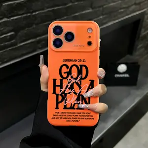 God Has A Plan Christian iPhone Case, Bible Verse Design Phone Case for iPhone 17 Pro Max 16 15 Plus 14 13 12, Shockproof Durable Protective Case, Faith-Based Phone Case Suitable for All People.N6