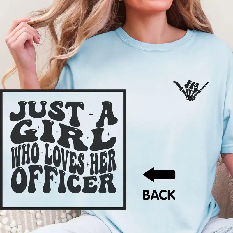 Police Girlfriend T-Shirt, Police Officer Girlfriend Shirt, Gift for Cop Girlfriend