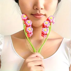 1 Flower Face Massage Roller - V-Lift Firming Face Massage Tool, Face Lifting Roller, Alcohol Free, Manual Operation, No Battery Required, Beauty and Skin Care Accessories, 1-4 Piece Face Massager, Facial Roller