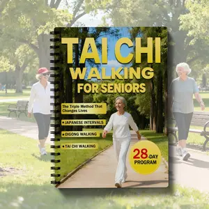 Elderly Walking Planning Manual and Tai Chi Exercise Log - 28-Day Low-Intensity Exercise Tracker, Spiral-Bound Balance Training Record Book, Walking Plan Manual (Suitable for Seniors and Fitness Enthusiasts) - Spiral Loose-Leaf Notebook