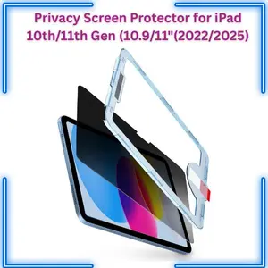 Privacy Screen Protector for iPad 10th/11th Gen (10.9/11", 2022/2025) – Anti-Spy Tempered Glass with EZ Install Kit – Compatible with iPad A16 Computer Tablet