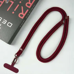 Two-way adjustable mobile phone lanyard, crossbody neck lanyard, 7mm anti-lost braided clip, sturdy, unisex