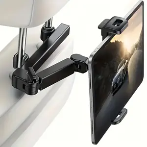 Tryone 3-in-1 Car Headrest Tablet Holder Designed for parents, featuring an adjustable telescopic arm Compatible with 4.7-12 inch tablets (e.g., iPad, Galaxy, Fire HD) Ideal for children's long-distance travel, Black model