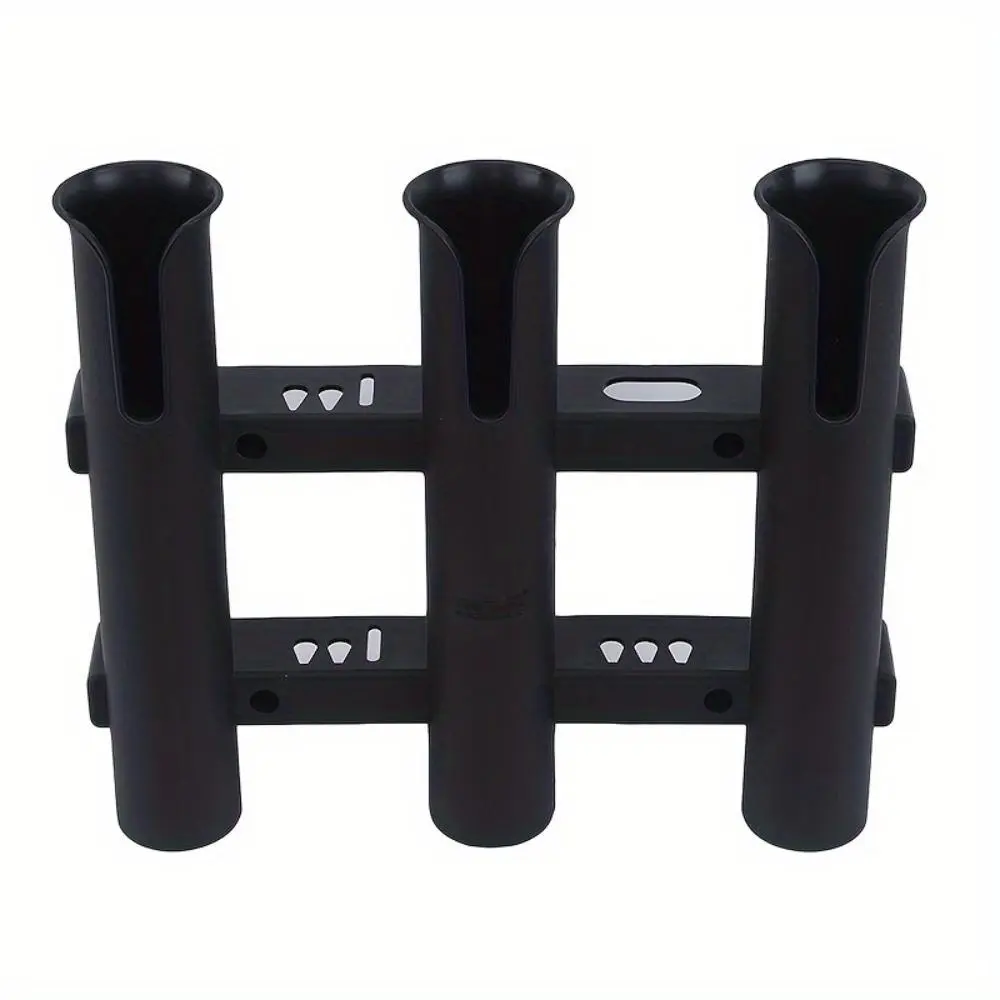 Secure Your Fishing Rods with our Three-Tube Plastic Holder Fishing Equipment - Perfect for Boats and Kayaks! Fishing Tackle Organizer Fishing Accessories
