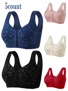 Women's Front Buckle Bra Set, Moisture-Wicking Fabric, No Underwire Comfortable Seamless Design, All-Day Support for Daily & Sports Wear, Supportive Gym Bra, Workout Bra