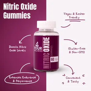 4 YOUR WELLNESS Edible Chewable Nitric Oxide Boosting Berry Jelly Vitamin Supplements - US Vegan, Gluten-Free, GMO-Free, Kosher Certified Natural Seed Healthcare Supergreens Dietary Supplement for Cardio Support, Blood Pressure Control