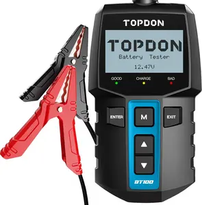 TOPDON BT100 Battery Tester,12V 100-2000CCA Car Battery Tester with Cranking Charging Tests, Ideal for DIYers & Auto Repair Shops