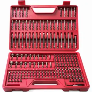 208-Piece Professional Screwdriver Bit Set, 1/4-Inch Hex Shank Chromium-Vanadium Steel Screwdriver Bit Set, Includes Safety Bits, Socket Wrenches, and a Bit Storage Case—Outdoor Emergency Tool Kit father day gift