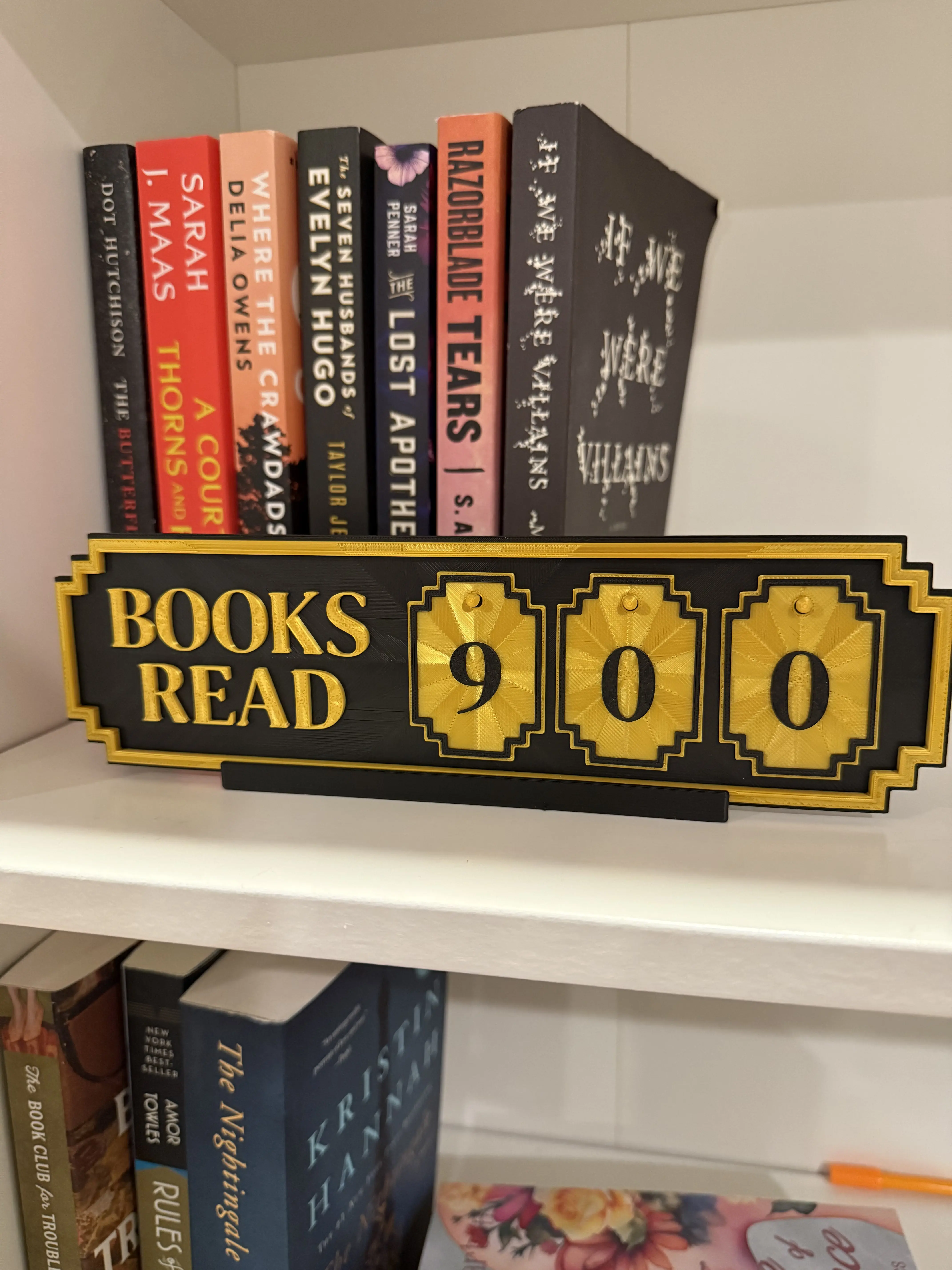 Books Read Counter - Retro Style