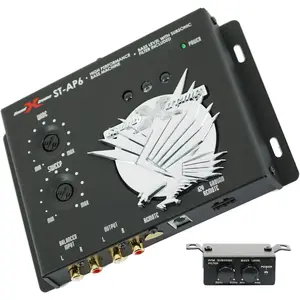 ST-AP6 1/2 Din  Audio Digital Processor, 13.5V, Bass Maximizer & Sound Restoration w/Includes a Dash Mount Remote Control and Light Display, 10.4x2.3 x 8.6 inches