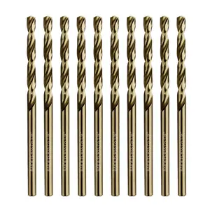 1/8" Cobalt Drill Bits 10Pcs - BAIDETS M35 1/8 Inch HSS Metal Twist Drill Bits Set for Hard Metal, Stainless Steel, Cast Iron and Other Hard Materials