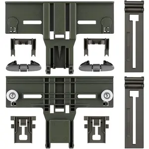 W10350376 W10350374 Dishwasher Top Rack Adjuster Part Repair Kit (10pcs) with W10195840 & W10195839 & W10250160 & W10508950 Upper Parts Fit for Whirl.pool Ken.more Kitchen.aid Dishwasher