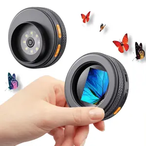 500X Magnification Digital Microscope 2MP Foldable Magnifying Glass 2-inch IPS Screen Microscope Camera For School and Outdoor Teaching