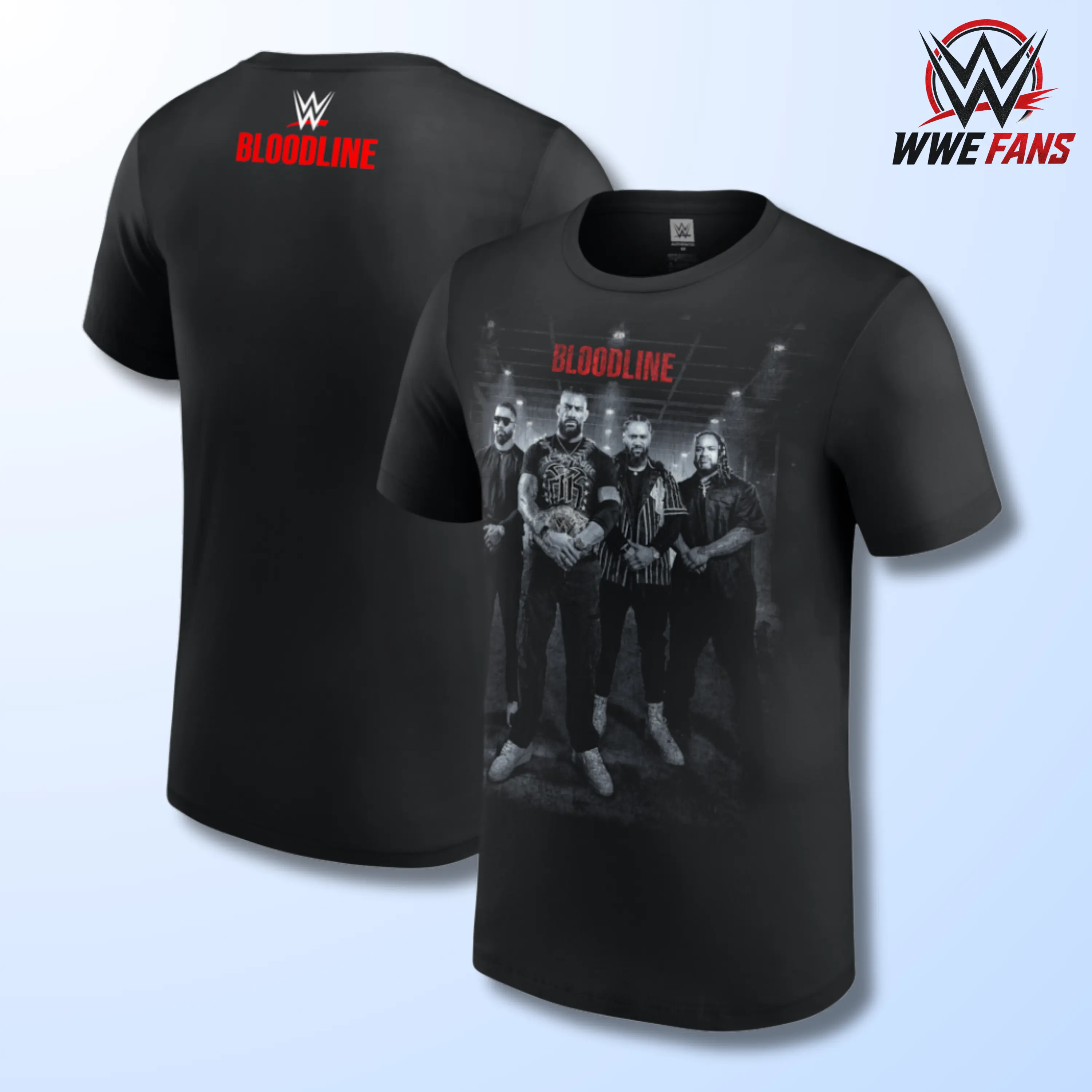 WWE The Bloodline Authentic Photo T-Shirt, Vintage Graphic Champion Tee – Y2K Premium Cotton Top Trendy Streetwear Unisex Wrestling Gift for Fans Made in USA