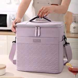 High Quality Insulated Lunch Bag for Women/Men - Reusable Lunch Box Bag for Office Picnic Hiking Beach - Leakproof Cooler Tote Bag Organizer with Adjustable Shoulder Strap